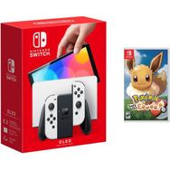 Nintendo Switch OLED Beyaz Oyun Konsolu + Pokemon Let's Go Eevee! Oyun