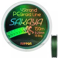 Nippon Sakaya 8X 0.16 mm x 150 mt Dark Green İp Misina