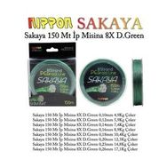 Nippon Sakaya 8X 0.18 mm x 150 mt Dark Green İp Misina
