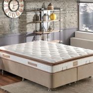 Niron Yatak Queen Pedli Lüks Tam Ergonomik Orta Sert 160x200 cm Yatak