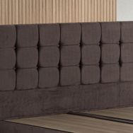 Niron Yatak Rama 180 cm Çift Kişilik Füme Soho Kumaş Yatak Başlığı