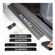 Nissan Almera 4 Adet Karbon Kapı Eşiği Sticker