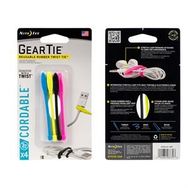 Nite Ize Renkli 4'lü Gear Tie Cordable Yuvalı Kablo Düzenleyici