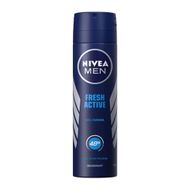Nivea 150 ml Fresh Active Hızlı Kuruma Uzun Süren Ferahlık Pudrasız Erkek Sprey Deodorant