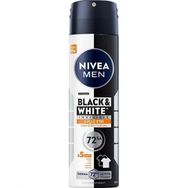 Nivea 150 ml Men Black&White Invisible Güçlü Etki Erkek Sprey Deodorant