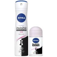 Nivea Black and White Clear 150 ml Kadın Sprey Deodorant + Black 25 ml Roll-On