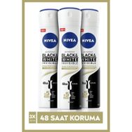 Nivea Black and White Invisible 3x150 ml İpeksi Pürüzsüzlük Kadın Sprey Deodorant