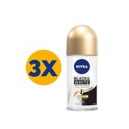 Nivea Black & White Invisible Antiperspirant Ter Önleyici Leke Yapmayan 3x50 ml Kadın Roll-On Deodorant