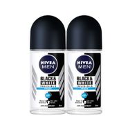 Nivea Black & White Invisible Fresh Antiperspirant Ter Önleyici Leke Yapmayan Erkek Roll-On Deodorant 50 ml x 2