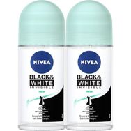 Nivea Black White Invisible Pure 2x50 ml Kadın Roll-On