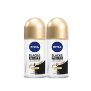 Nivea Black&White Invisible İpeksi Pürüzsüzlük 2x50 ml Kadın Roll-On Deodorant