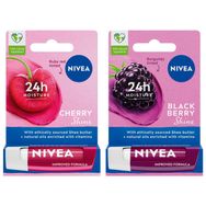Nivea Böğürtlen 3x4.8 gr Dudak Bakım Kremi ve Kiraz 4.8 gr Dudak Bakım Kremi
