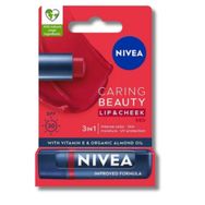 Nivea Caring Beauty SPF30 Red 4.8 gr Renkli Dudak Kremi ve Yanak Balmı