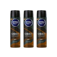 Nivea Deep Dimension Aktif Karbon Espresso 3x150 Ml Erkek Deodorant