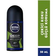 Nivea Deep Dimension Amazonia Antiperspirant Ter Önleyici Leke Yapmayan 50 ml Erkek Roll-On Deodorant