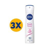 Nivea Deo Fresh Flower 3 x 150 ml Kadın Sprey Deodorant