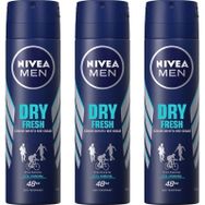 Nivea Dry Fresh Erkek 3x150 ml Sprey Deodorant