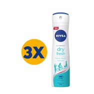 Nivea Dry Fresh Kadın 3x150 ml Sprey Deodorant