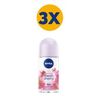 Nivea Fresh Cherry 3x50 ml Kadın Roll-On