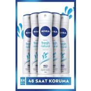 Nivea Fresh Natural 5x150 ml Kadın Sprey Deodorant