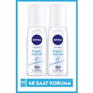Nivea Fresh Natural Pump 2x75 ml Kadın Sprey Deodorant