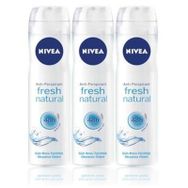 Nivea Fresh Naturals 3x150 ml Kadın Sprey Deodorant