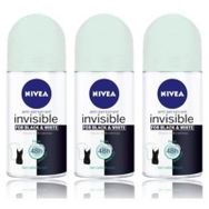Nivea Invisible Black & White 3x50 ml Kadın Roll-on
