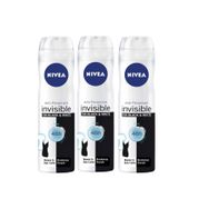 Nivea Invisible Black & White Pure 3x150 ml Kadın Sprey Deodorant