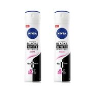 Nivea Kadın Black & White Invisible Clear 48 Saat Anti-Perspirant Koruma 150 ml x 2 Adet Sprey Deodorant