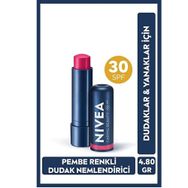 Nivea Lip Care Nivea Renkli Pembe 4.8 G SPF30 E Vitamini Dudak ve Yanaklar İçin Dudak Bakım Kremi
