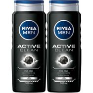 Nivea Men Active Clean 2x500 ml Duş Jeli