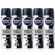 Nivea Men Black and White Invisible 5x150ml Erkek Sprey Deodorant