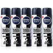Nivea Men Black and White Invisible 5x150ml Erkek Sprey Deodorant