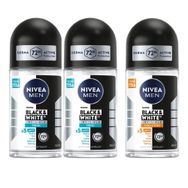Nivea Men Black White Invisible Güçlü Etki 50 ml ve Black White Invisible Fresh 50 ml Erkek Roll On Deodorant