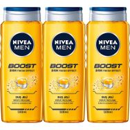 Nivea Men Boost Kahve Özlü 3x500 ml Duş Jeli