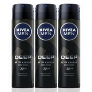 Nivea Men Deep Dimension 48 Saat Anti Perspirant Koruma 3x150 ml Erkek Sprey Deodorant