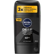 Nivea Men Deep Dimension 50 ml Aktif Karbon Odunsu Erkek Stick Deodorant