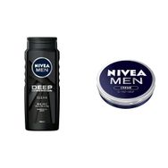 Nivea Men Deep Dimension 500 ml Duş Jeli ve Men Creme 75 ml Erkek Bakım Kremi