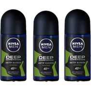 Nivea Men Deep Dimension Amazonia 3x50 ml Erkek Roll-On Deodorant