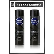 Nivea Men Deep Dimension Dark Wood Aktif Karbon 2x150 ml Erkek Sprey Deodorant