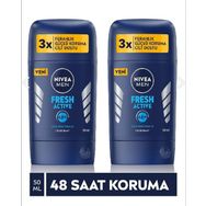 Nivea Men Erkek Fresh Active 48 Saat Deodorant Koruması 50 ml X2 Roll On Deodorant
