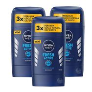 Nivea Men Fresh Active 3x50 ml Erkek Stick Deodorant