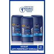 Nivea Men Fresh Active 3x50 ml Erkek Stick Deodorant