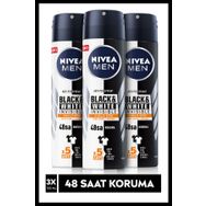 Nivea Men Invisible Black White Güçlü Etki 3x150 ml Sprey Deodorant