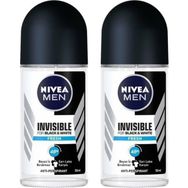 Nivea Men Invisible Black&White Fresh 2x50 ml Erkek Roll-On Deodorant