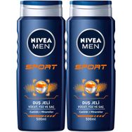 Nivea Men Sport 2x500 ml Duş Jeli