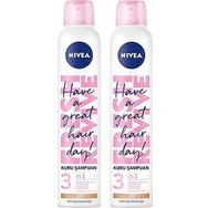 Nivea Orta Saç Tonları İçin 2x200 ml Kuru Şampuan