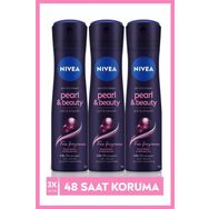 Nivea Pearl Beauty Black 3x150 ml Kadın Sprey Deodorant