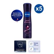 Nivea Pearl Beauty Black 5x150 ml Kadın Sprey Deodorant