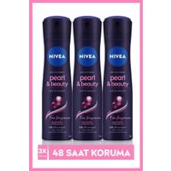 Nivea Pearl & Beauty Fine Fragnance Antiperspirant Kadın Sprey Deodorant 150 ml x 3